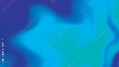 Abstract grainy textured background with flowing shades of blue and vibrant green