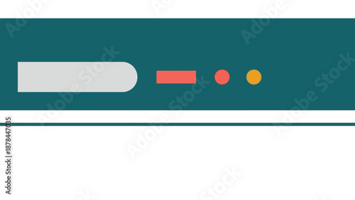 Progress bar with loading indicator, minimal tech interface, UI design element