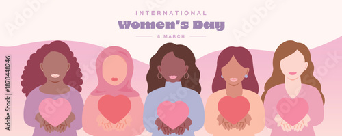 国際女性デー2026:3月8日の女性:与えることで得る女のシルエット背景