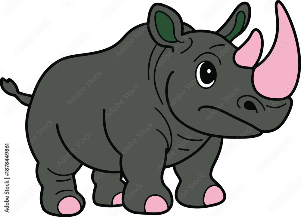 Fototapeta premium rhino vector illustration