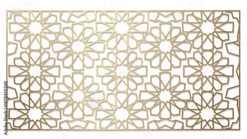 A rectangular decorative panel with intricate cutout design