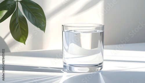 glass of water on a table