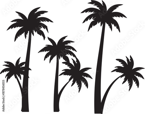  palm trees silhouette, palm tree silhouettes, palm trees silhouettes, palm, tree, beach, nature, summer, vector, silhouette, island, sun, illustration, leaf, palm tree, palmtree, leaves, design, plan