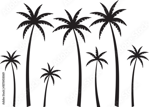  palm trees silhouette, palm tree silhouettes, palm trees silhouettes, palm, tree, beach, nature, summer, vector, silhouette, island, sun, illustration, leaf, palm tree, palmtree, leaves, design, plan