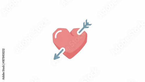 Heart pierced by two arrows symbol.