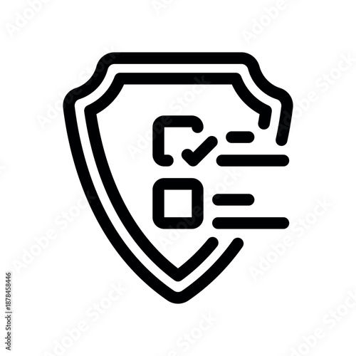 Security Audit Checklist Shield Icon With Tick Marks