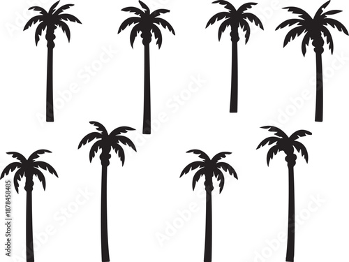  palm trees silhouette, palm tree silhouettes, palm trees silhouettes, palm, tree, beach, nature, summer, vector, silhouette, island, sun, illustration, leaf, palm tree, palmtree, leaves, design, plan