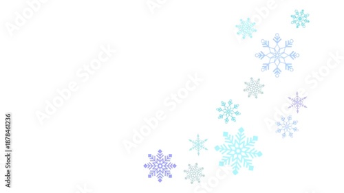 White Winter Background with Gently Moving Snowflake Loop