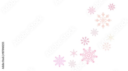 White Winter Background with Gently Moving Snowflake Loop
