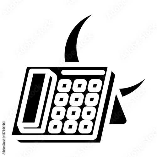 Office at Night Vector Glyph Icon Design