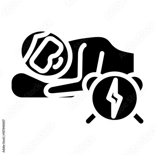 Power Nap Vector Glyph Icon Design