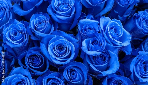 たくさんの青バラ