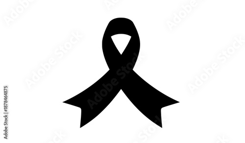 Pink ribbon awareness symbol modern vector illustration