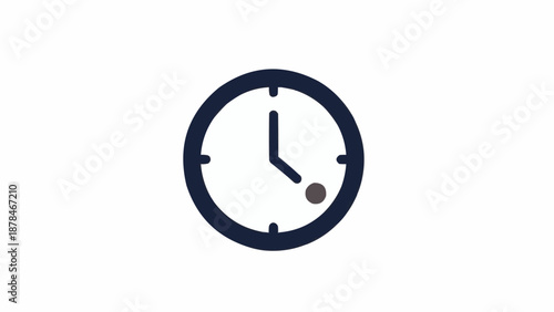 Simple Round Analog Wall Clock Face.