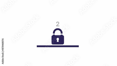 Padlock with number two on top.