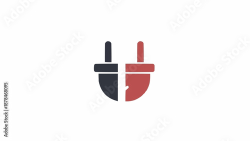 Electric Plug Connection Symbol Design.