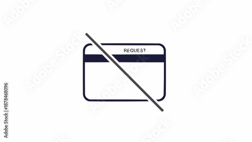 Credit card with diagonal line.