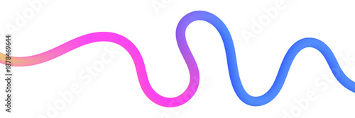 Abstract Color Line Pattern with Vector Rainbow Gradient Ribbons and Flowing Wave Shapes.