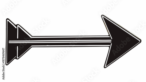 Double headed arrow illustration pointing both directions horizontally