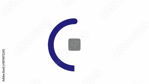 Simple Blue and Grey Logo Design.