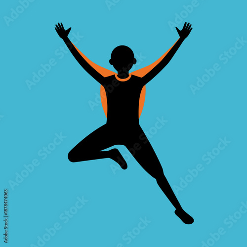 Meditation Yoga Pose Vector – Mindfulness Human Silhouette Illustration