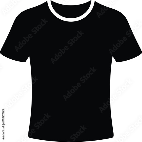 Black t shirt with white trim