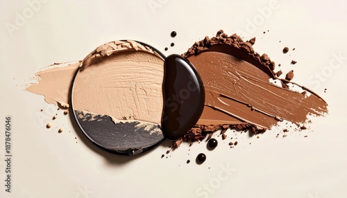 Makeup swatches; concealer, bronzer, foundation, liquid