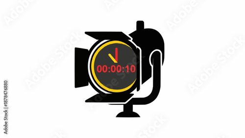 Stopwatch with red digital display timer.