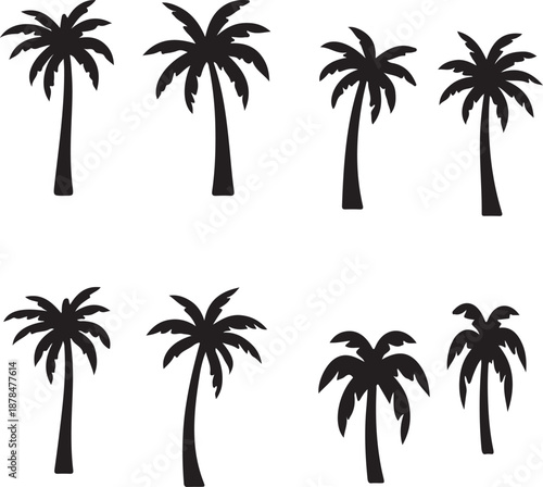  palm trees silhouette, palm tree silhouettes, palm trees silhouettes, palm, tree, beach, nature, summer, vector, silhouette, island, sun, illustration, leaf, palm tree, palmtree, leaves, design, plan