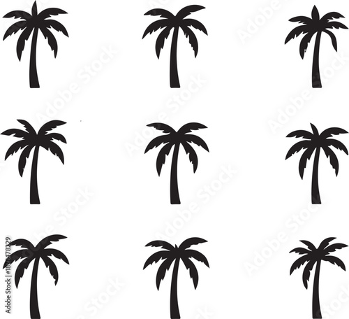  palm trees silhouette, palm tree silhouettes, palm trees silhouettes, palm, tree, beach, nature, summer, vector, silhouette, island, sun, illustration, leaf, palm tree, palmtree, leaves, design, plan