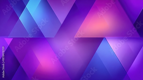 Wallpaper Mural Abstract Geometric Triangles Background with Gradient Purple and Blue Lighting. Torontodigital.ca