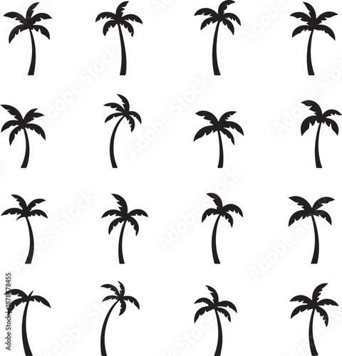  palm trees silhouette, palm tree silhouettes, palm trees silhouettes, palm, tree, beach, nature, summer, vector, silhouette, island, sun, illustration, leaf, palm tree, palmtree, leaves, design, plan