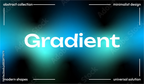 Modern Abstract Blue Teal Gradient Background with Blurry Shapes