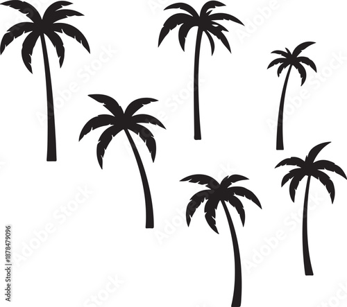  palm trees silhouette, palm tree silhouettes, palm trees silhouettes, palm, tree, beach, nature, summer, vector, silhouette, island, sun, illustration, leaf, palm tree, palmtree, leaves, design, plan