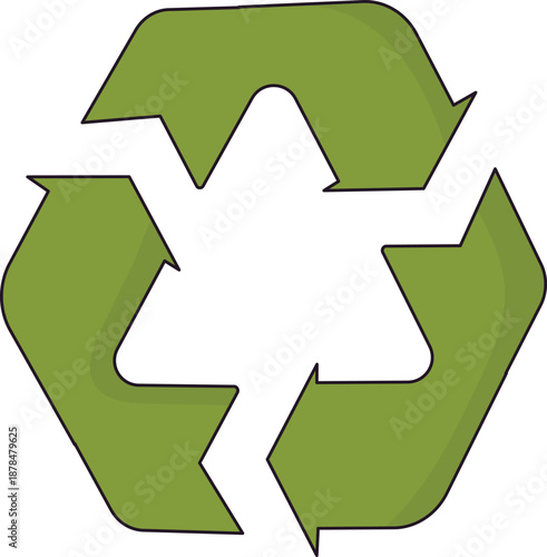 Recycle symbol green arrows environmental conservation image