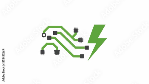 Electricity circuit technology green energy.