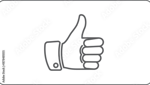 Thumbs up hand gesture icon isolated on transparent background