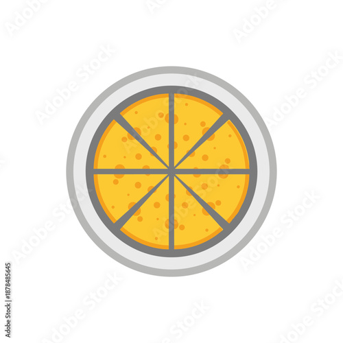 Delicious sliced pizza on a plate ready to eat