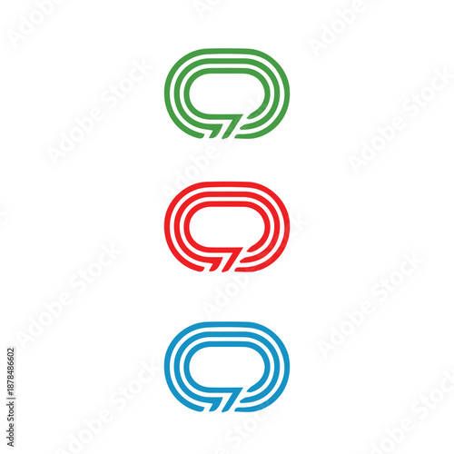 Track + letter O + arrows