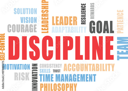 Discipline Sign, Icon, Text, Vector Illustration
