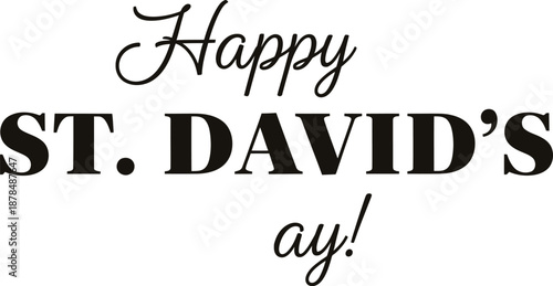 Happy st david's day celebration welsh holiday greeting