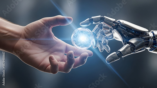 Transfer of Light: Human and Robot in Sync
Spark of Collaboration: Man Meets Machine
The Exchange: Human Touch, Robotic Precision
