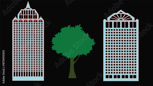 Big Ben tower vector illustration