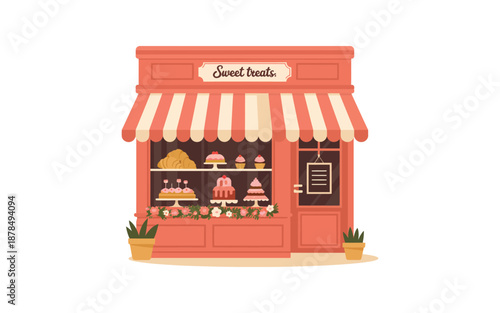 shop window isolated on white