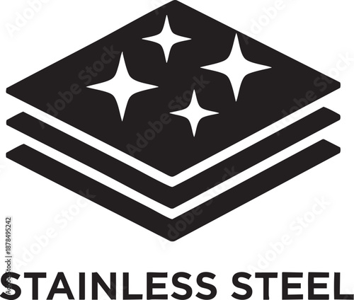 Stainless Steel Icon Symbol Vector