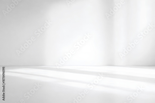 A minimalist white studio background perfect for product presentations and design projects.