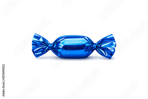 Blue shiny  Wrapped Candy PNG isolated on white background 
