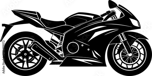 Bring speed to your designs! Get sports motorcycle vector assets with precise details and sharp lines. Perfect for logos, merchandise, or automotive designs. get it now