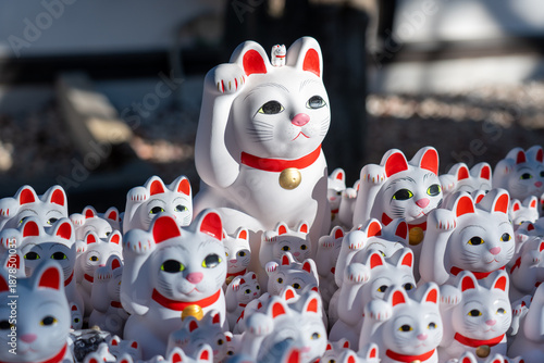 Tableau sur toile Maneki-neko at Gotokuji Lucky Cat