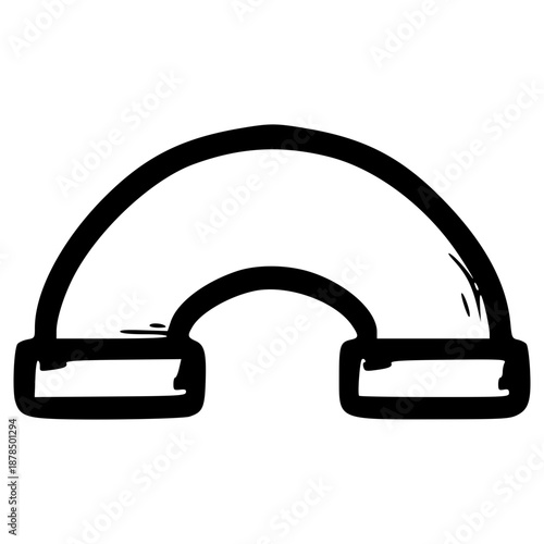 doodle pipe illustration hand drawn outline vector